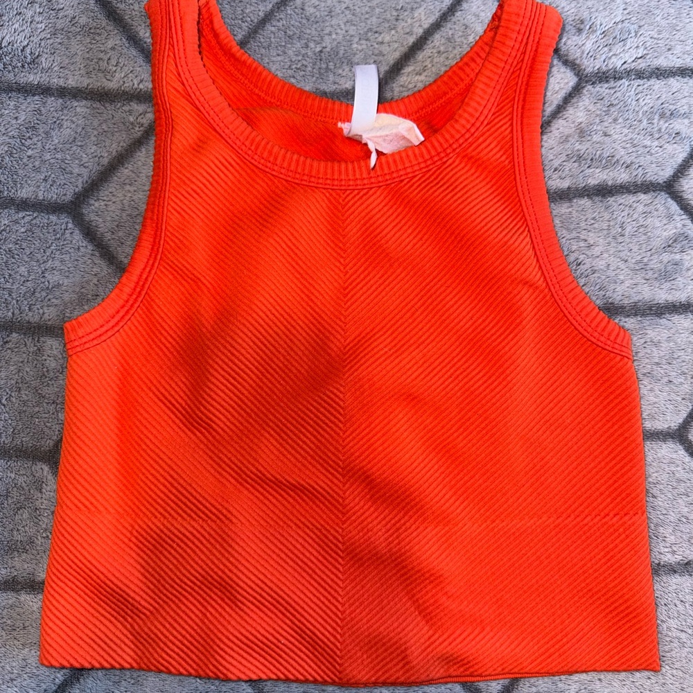 Nikibiki Bold Orange Ribbed Top - ONE SIZE FITS ALL
